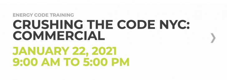 Online Course: Crushing the Code NYC: Commercial, January 22, 9am - 5pm EDT