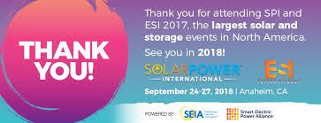 Solar Power International, September 24-27, 2018, Anaheim, CA
