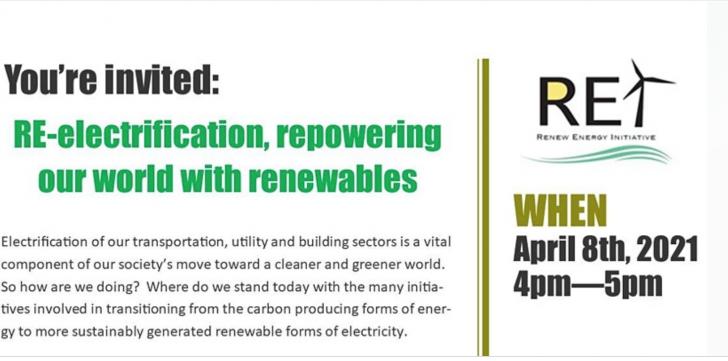Renew Energy Initiative, re-electrification, transportation