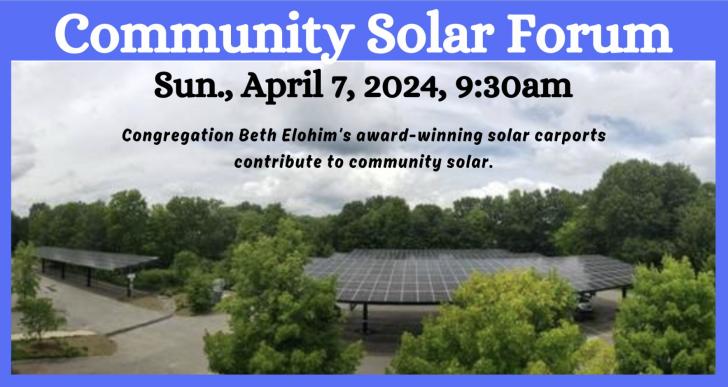 Community Solar Forum at CBE, Acton, MA
