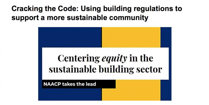 Cracking the Code: Using building regulations to support a more sustainable community