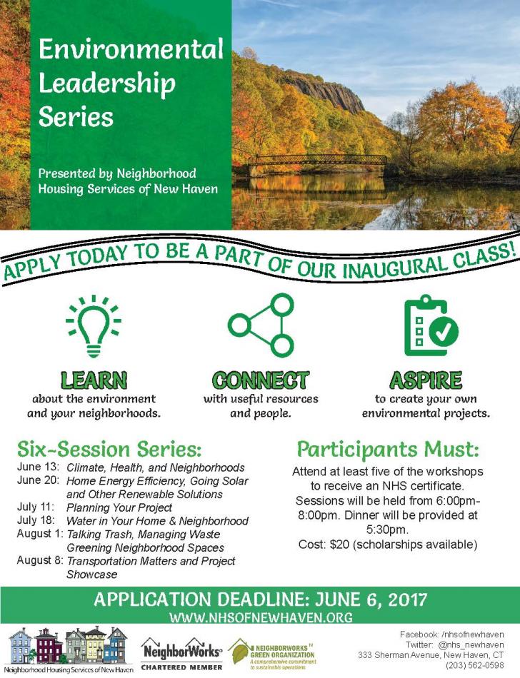 Neighborhood Housing Services of New Haven Environmental Leadership Program June 13th - August 8th