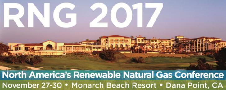 Renewable Natural Gas 2017 Conference, Nov 27 - 30, Dana Point, CA