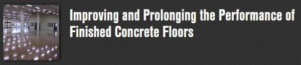 Improving Finished Concrete Floors