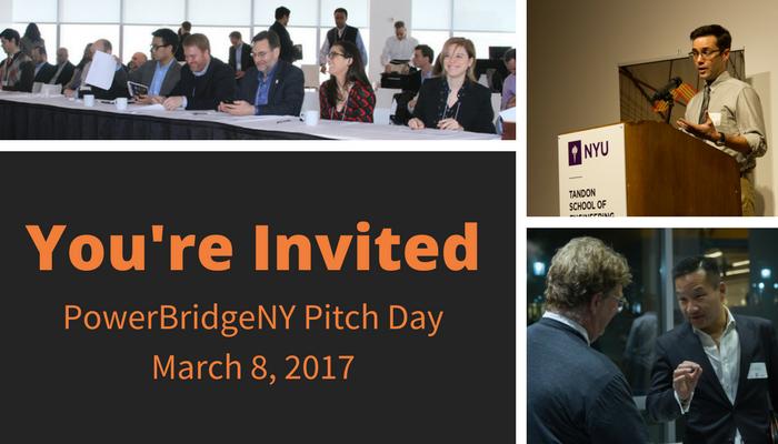 PowerBridgeNY Cycle 4 Pitch Day (3/8 @ 9:30-6pm @ 64 Morningside Dr., NYC)