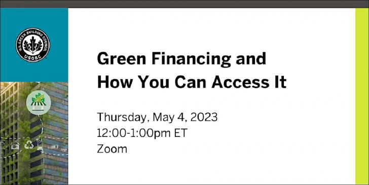 Green Financing and How You Can Access It, Online, May 4