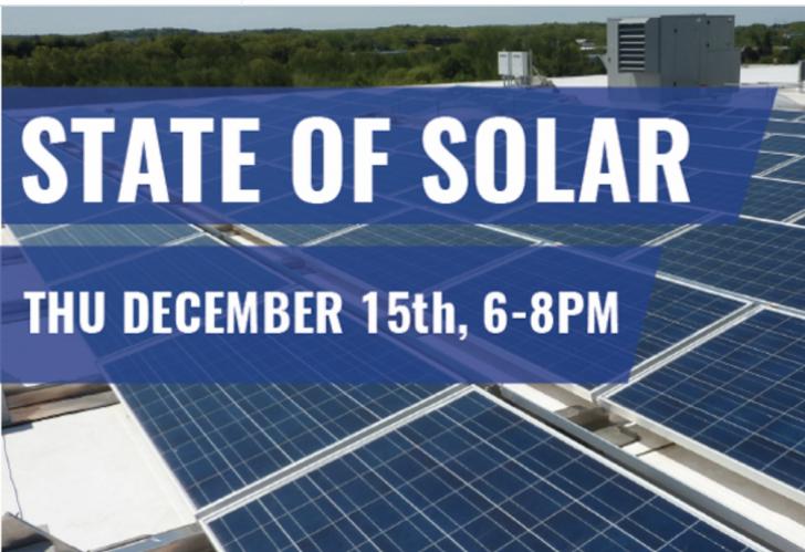 The State of Solar in Massachusetts, 12/15 - 6-8 pm, Boston