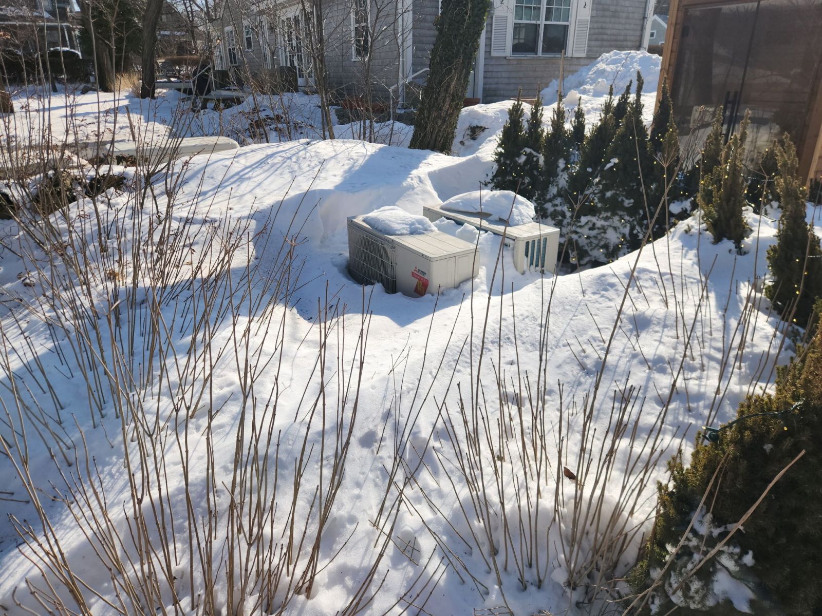 Hyper Heat Pumps in the Snow, Massachusetts 
