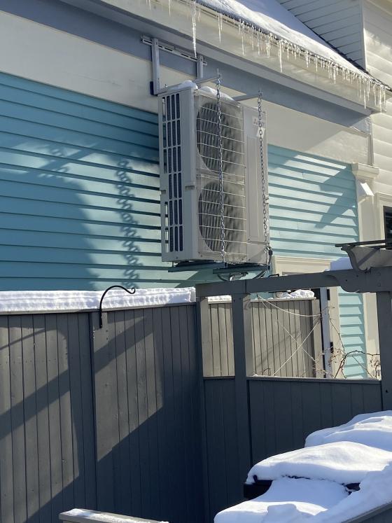 Mini Split Compressor Placement in Cold Climates (Think about Snow and Other Conditions) -2 Mini Split Compressor Ice and Snow