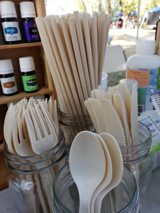 avocado seed disposable cutlery and straws