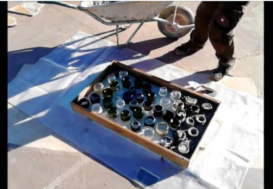 Building a bottle wall bottle wall