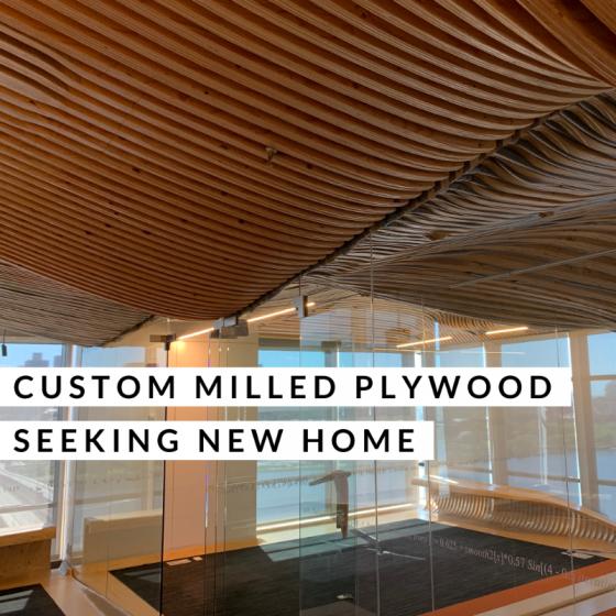 Custom Reuse Plywood Salvage Opportunity Cambridge MA