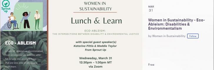 Women in Sustainability - Eco-Ableism: Disabilities & Environmentalism