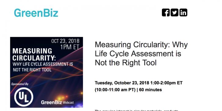 Webinar - Measuring Circularity, LCA