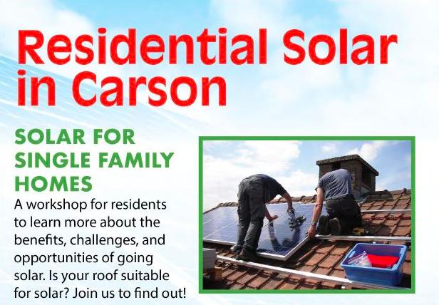 Residential solar in Carson training single family homes