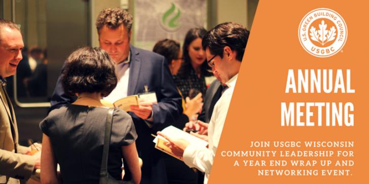 USGBC Wisconsin Annual Meeting & Luncheon, December 15, Madison