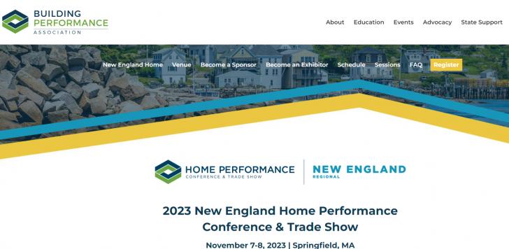 2023 New England Home Performance Conference & Trade Show, November 7-8