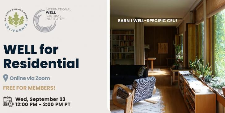 Well for Residential, Online, September 23, 12 - 2 pm PT