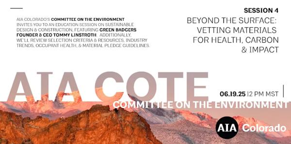 Beyond the Surface: Vetting Materials for Health, Carbon, & Impact