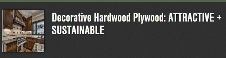 Webinar: Decorative Hardwood Plywood: ATTRACTIVE + SUSTAINABLE, Thursday, December 13, 2018 - 12:00pm to 1:00pm EST