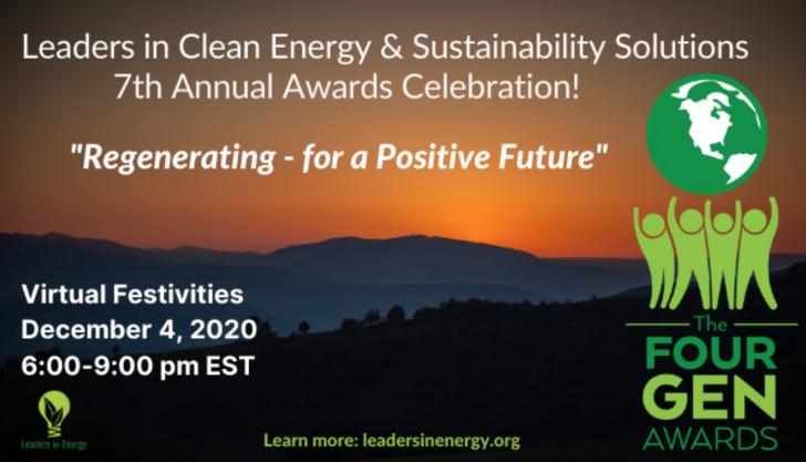 Seventh Annual Four Generation of Leaders in Clean Energy and Sustainability Solutions Awards, 2020