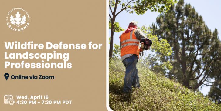 Free Online Training, Wildfire Defense for Landscaping Professionals, April 16