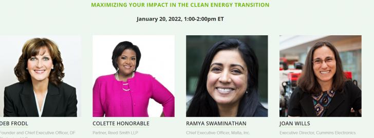 MAXIMIZING YOUR IMPACT IN THE CLEAN ENERGY TRANSITION