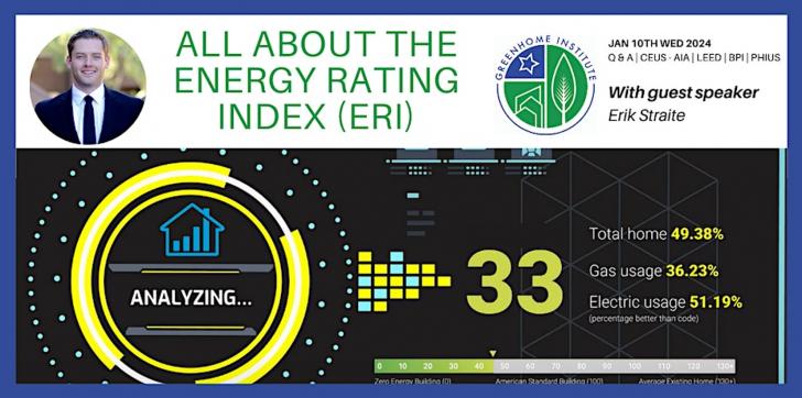 Free Webinar: All About the Energy Rating Index (ERI), January 10