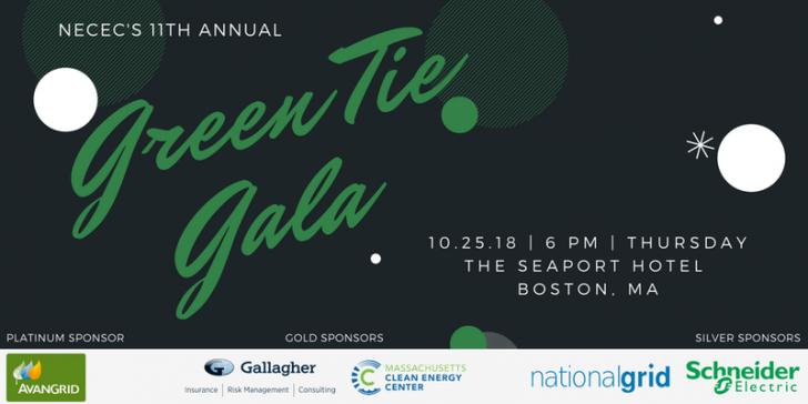 NECEC's 11th Annual Green Tie Gala, October 25, Boston