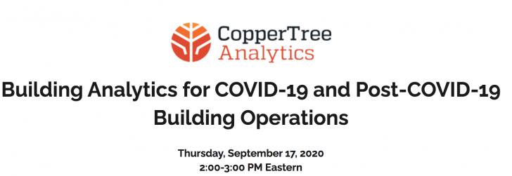 Webinar: Building Analytics for COVID-19 and Post-COVID-19 Building Operations