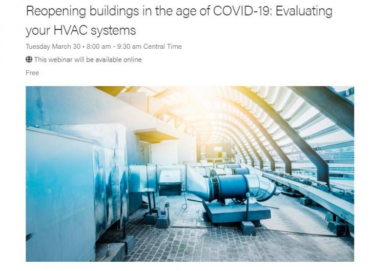 Reopening buildings in the age of COVID-19: Evaluating your HVAC systems