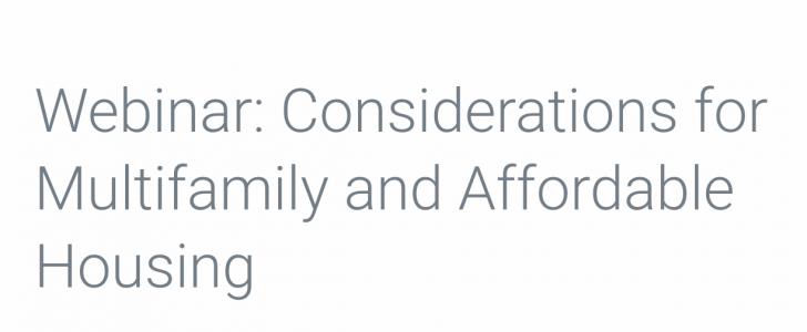 COVID-19 and Multifamily and Affordable Housing