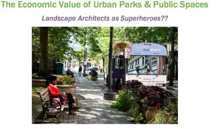 The Economic Value of Urban Parks & Public Spaces, March 6, CT