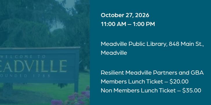 Resilient Meadville Projects Expo and Progress Report Luncheon, October 27, Meadville, Pennsylvania