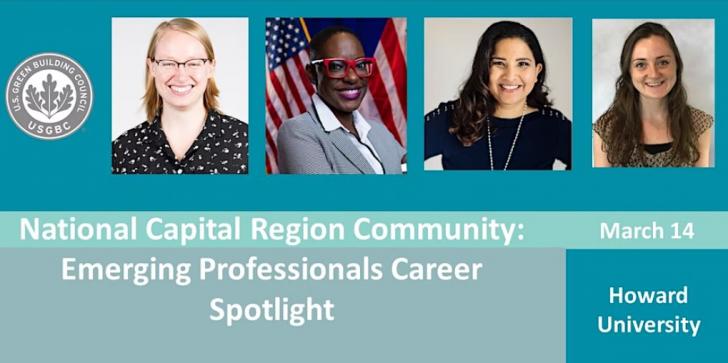 USGBC NCR: Emerging Professionals Career Spotlight, March 14, 5–6 pm EDT