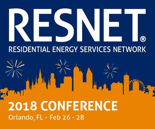  2018 RESNET Building Performance Conference, Feb 26 - 28 in Orlando, FL