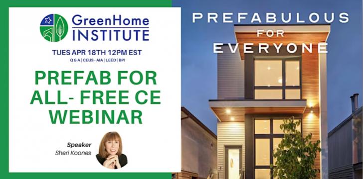 Free CE Webinar: PREFAB For All, April 18