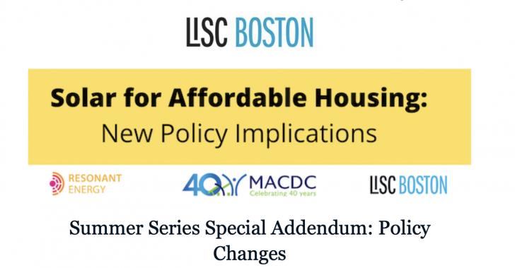 New Policy Implications for Solar Affordable Housing