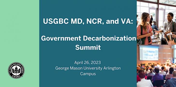 USGBC MD, NCR, and VA: Government Decarbonization Summit, April 26