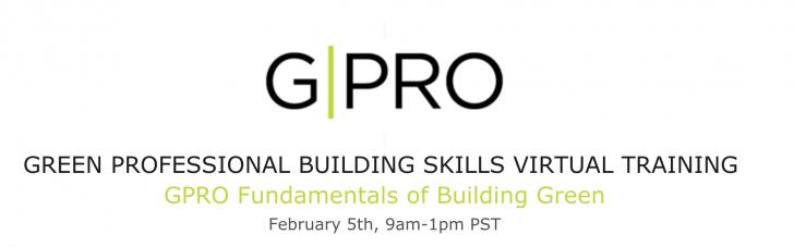 Green Professional Building Skills Virtual Training