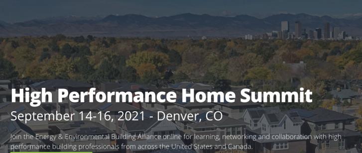 EEBA High Performance Homes Summit, 2021
