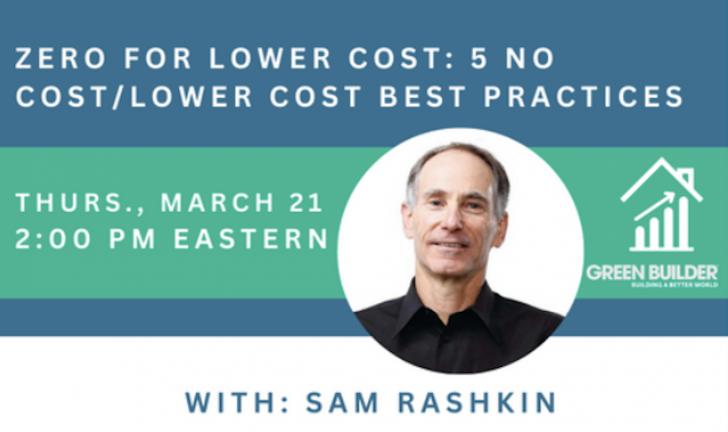 5 No Cost/Lower Cost Best Net Zero Practices - Webinar