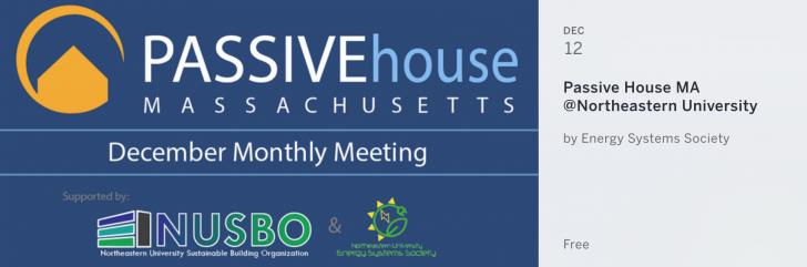 Passive House Massachusetts December 2017 Meeting at Northeastern