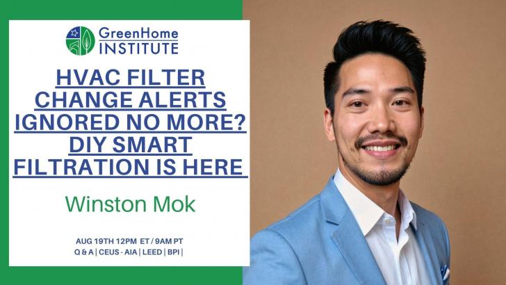 Free Webinar: HVAC Filter Change Alerts Ignored No more? DIY Smart Filtration is Here, August 19, 12 pm ET