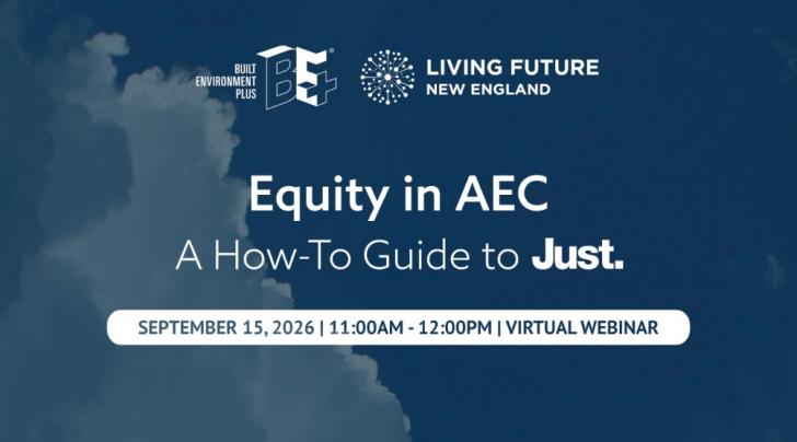 Equity in AEC - A How-To Guide to Just, Online, September 15, 11 am - 12 pm