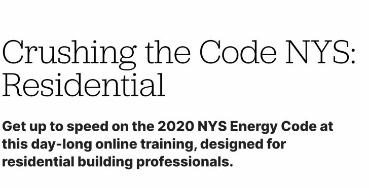 Crushing the Code NYS: Residential, June 15, 2023