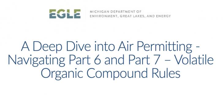 A Deep Dive into Air Permitting - Volatile Organic Compound Rules