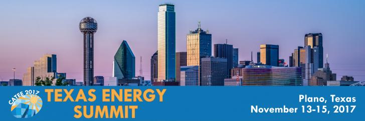 The Texas Energy Summit – CATEE 2017, Nov 13 - 15, Plano