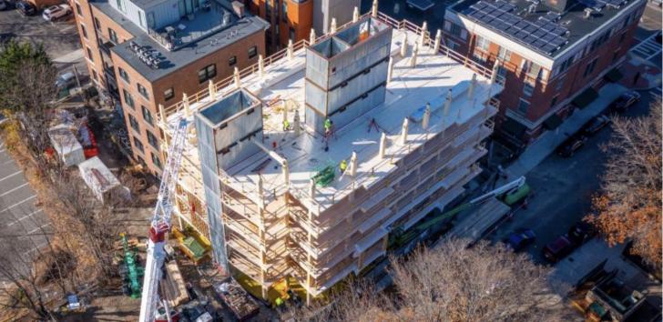 NESEA Green Building Tour, Midrise CLT Passive House in Boston,