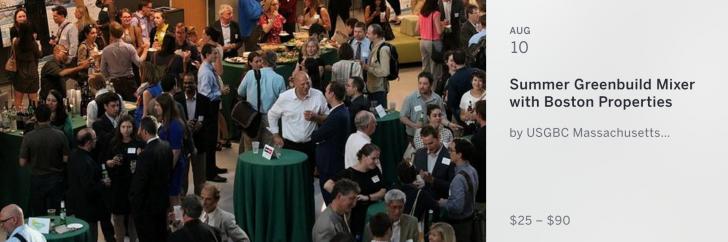 Summer Greenbuild Mixer with USGBC MA Boston Properties 